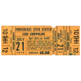 Concert Ticket <br>1973.07.21 <br>Providence, RI