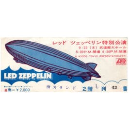 Concert Ticket <br>1971.09.23 <br>Tokyo, JP (¥2,000)
