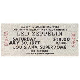 Concert Ticket <br>1977.07.30 <br>New Orleans, LA
