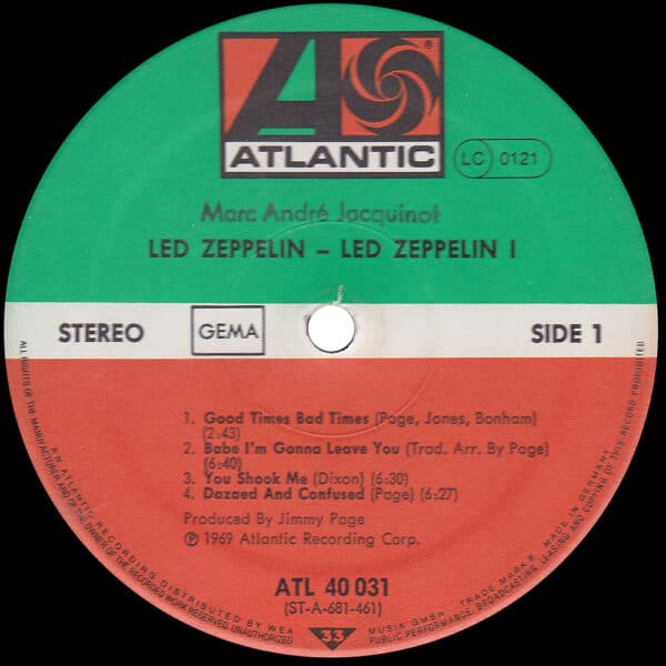 LP <br>Led Zeppelin <br>Germany (ATL 40 031) #05 - Image 3