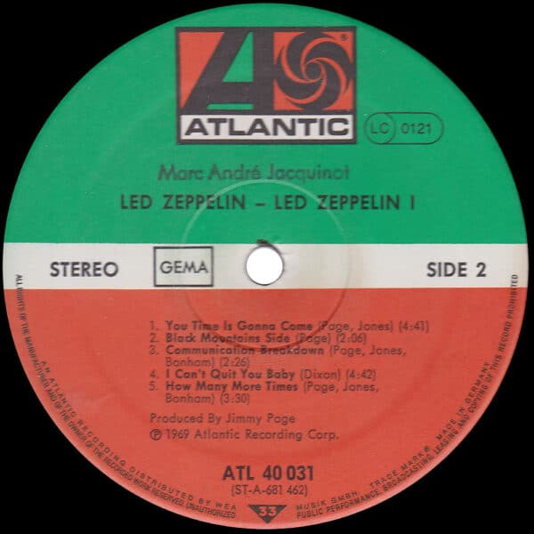 LP <br>Led Zeppelin <br>Germany (ATL 40 031) #05 - Image 4