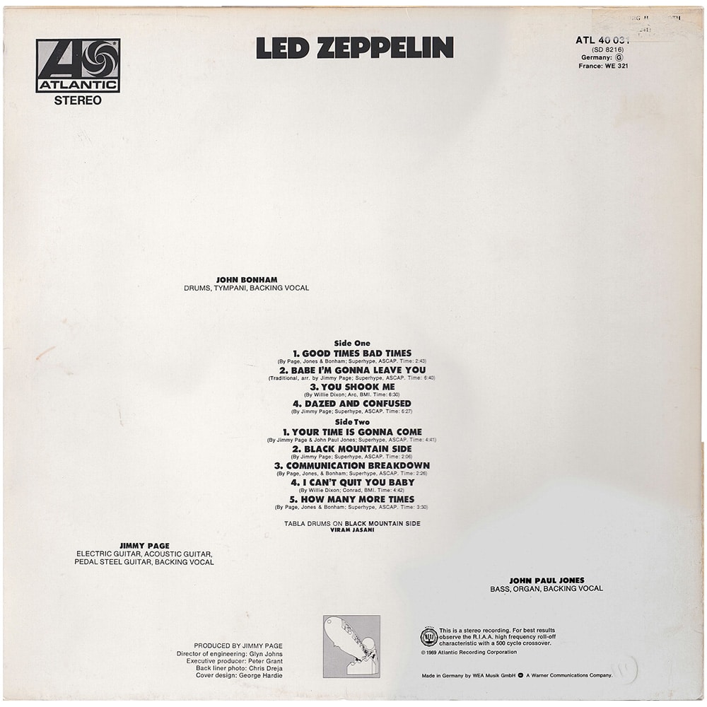 LP <br>Led Zeppelin <br>Germany (K 40 031) #3.2 - Image 2