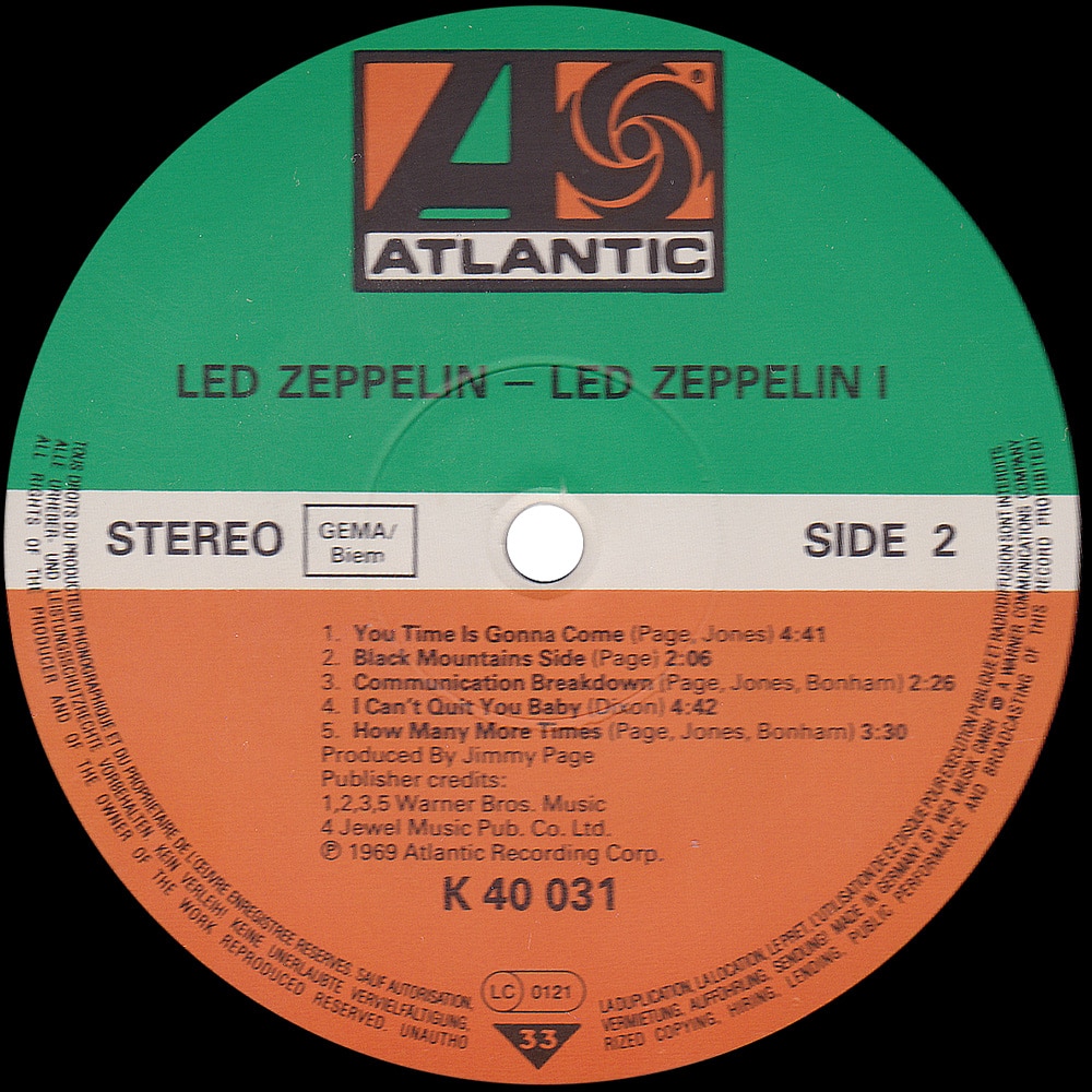 LP <br>Led Zeppelin <br>Germany (K 40 031) #3.3 - Image 4