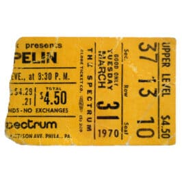 Concert Ticket <br>1970.03.31 <br>Philadelphia, PA