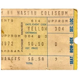 Concert Ticket <br>1972.06.14 <br>Uniondale, NY