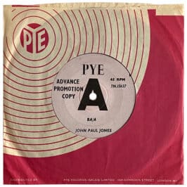 Pre-Zep Single <br>John Paul Jones <br>UK (7N.15637) <br>Baja / A Foggy Day In Vietnam (Promo)