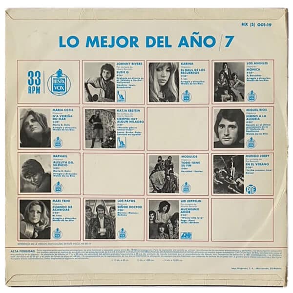 LP <br>Lo Meyor Del Ano Vol. 07 <br>Whole Lotta Love <br>Spain (HXS 001-19) - Image 2