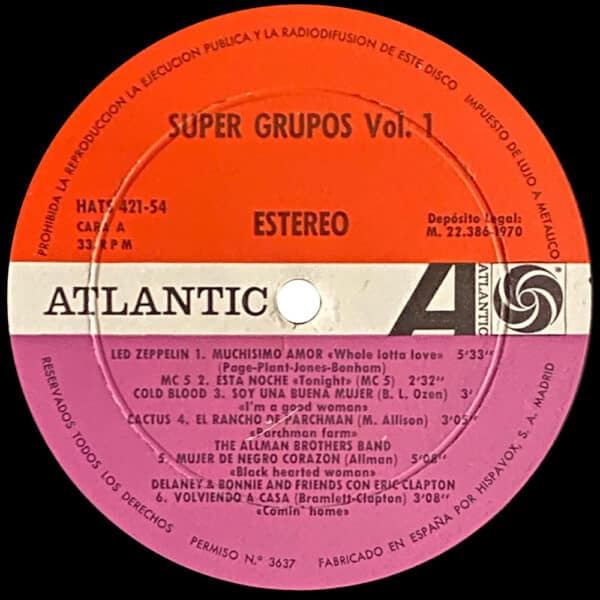 LP <br>Super Groupos <br>Whole Lotta Love <br>Spain (HATS-421-54) - Image 3