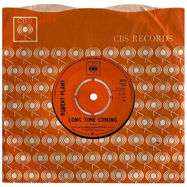 Pre-Zep Single <br>Robert Plant <br>UK (2858) <br>Long Time Coming / I've Got A Secret