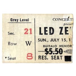 Concert Ticket <br>1973.07.15 <br>Buffalo, NY