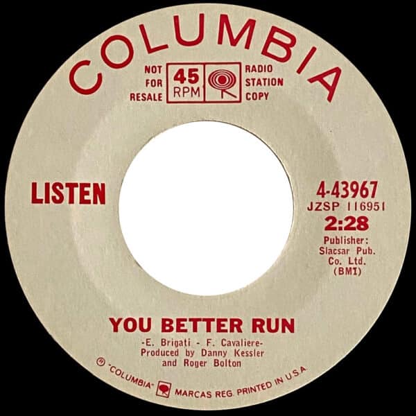 Pre-Zep Single <br>Robert Plant <br>USA (4-43967) <br>You Better Run / Everybody's Gonna Say (Promo) - Image 2