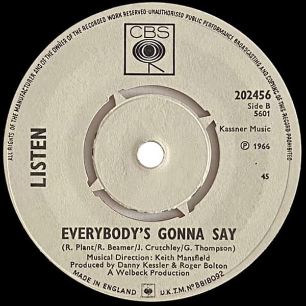 Pre-Zep Single <br>Robert Plant <br>UK (202456) <br>You'd Better Run / Everybody's Gonna Say (Promo) - Image 3