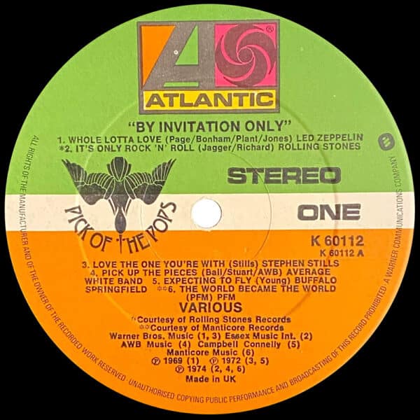 LP <br>By Invitation Only <br>Whole Lotta Love, Immigrant Song <br>UK (K 60112) - Image 4
