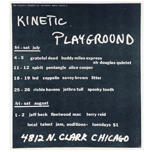 Concert Advertisement <br>1969.07.18 <br>Chicago, IL (Ad)