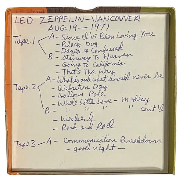 Concert Rarity <br>1971.08.19 <br>Vancouver, Reel to Reel - Image 3