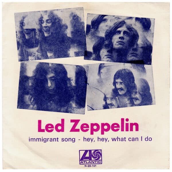Single <br>Portugal (N-28-101) <br>Immigrant Song / Hey, Hey, What Can I Do (Promo)