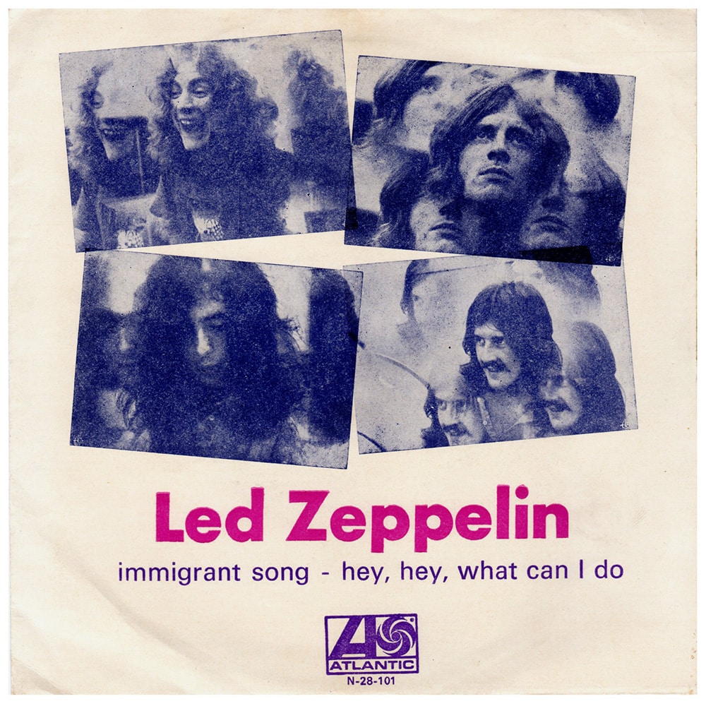Single <br>Portugal (N-28-101) <br>Immigrant Song / Hey, Hey, What Can I Do (Promo)