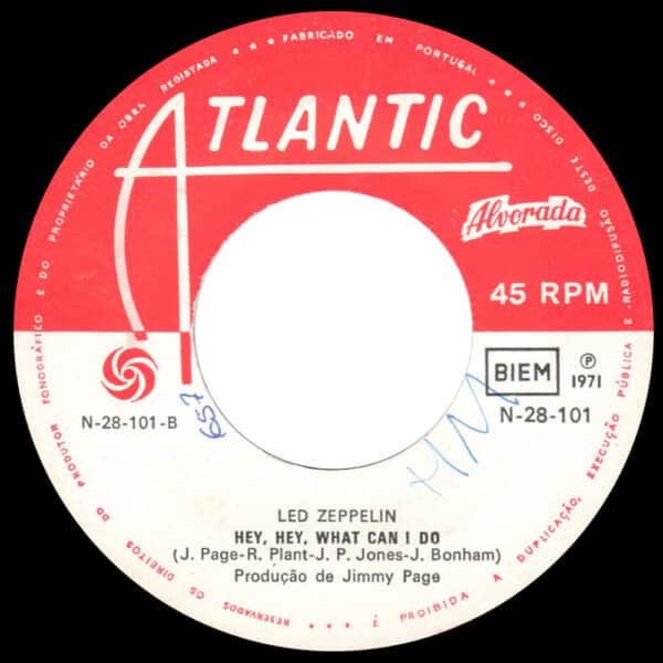 Single <br>Portugal (N-28-101) <br>Immigrant Song / Hey, Hey, What Can I Do (Promo) - Image 4
