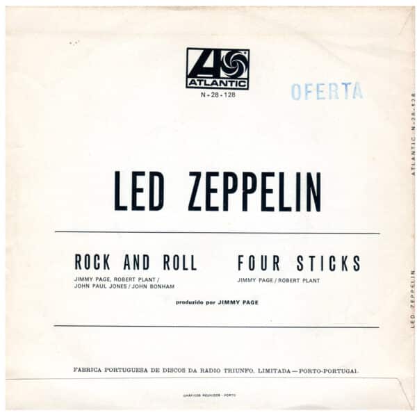 Single <br>Portugal (N-28-128) <br>Rock and Roll / Four Sticks (Promo #2) - Image 2