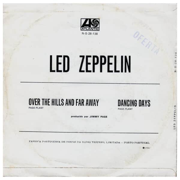 Single <br>Portugal (N-S-28-138) <br>Over The Hills and Far Away / Dancing Days (Promo) - Image 2