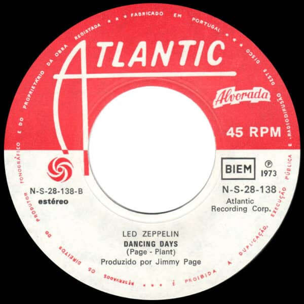 Single <br>Portugal (N-S-28-138) <br>Over The Hills and Far Away / Dancing Days (#2) - Image 4