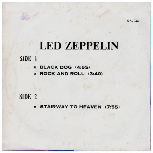 Single <br>Thailand (KS-244) <br>Black Dog / Rock and Roll / Stairway To Heaven (#2) - Image 2
