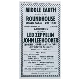 Concert Advertisement <br>1968.11.09 <br>London, UK (Ad)