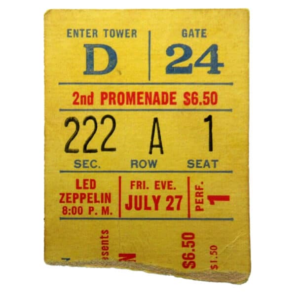 Concert Ticket <br>1973.07.27 <br>New York, NY