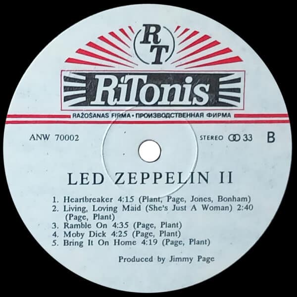 LP <br>Led Zeppelin II <br>Latvia (ANW 70002) - Image 5