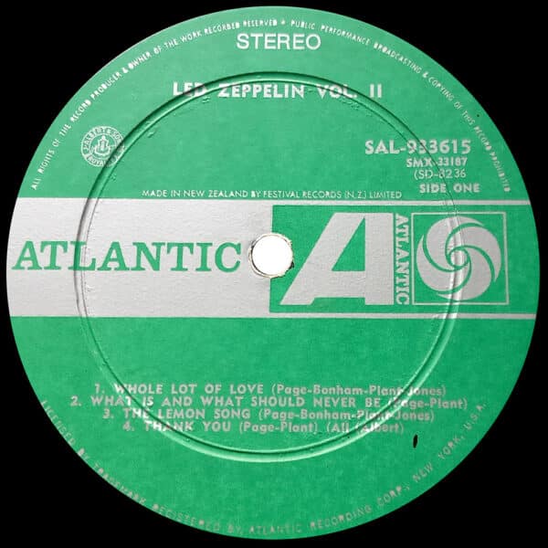 LP <br>Led Zeppelin II <br>New Zealand (SAL 933615) - Image 4