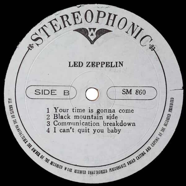 LP <br>Led Zeppelin <br>South Korea (SM 860) #2 - Image 4