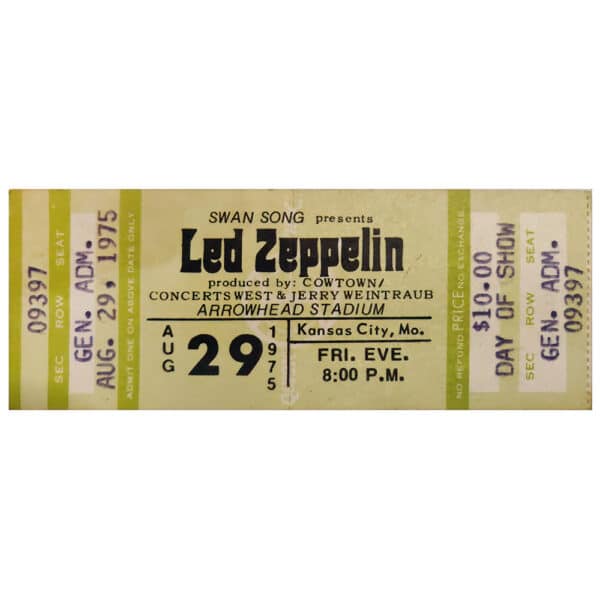 Concert Ticket <br>1975.08.29 <br>Kansas City, MO