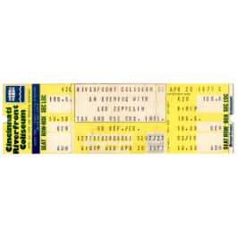 Concert Ticket <br>1977.04.20 <br>Cincinnati, OH