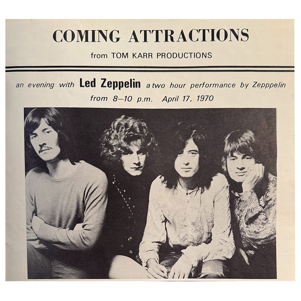 Concert Advertisement <br>1970.04.17 <br>Memphis, TN (AD)