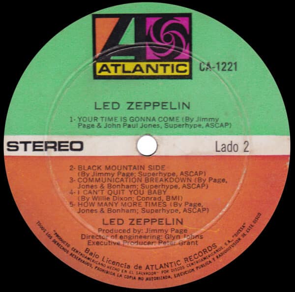 LP <br>Led Zeppelin <br>El Salvador (CA-1221) #2 - Image 4