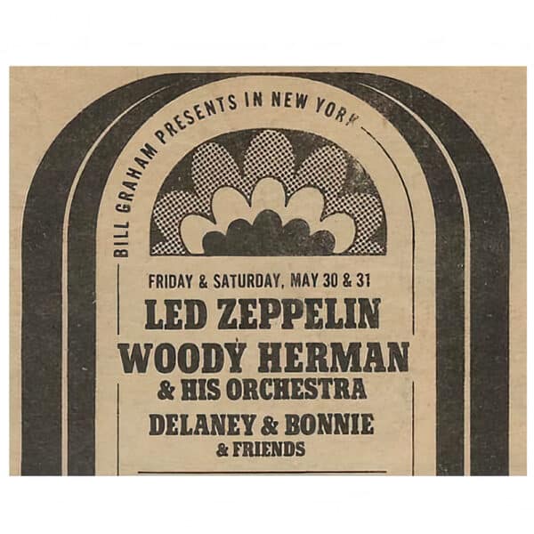 Concert Advertisement <br>1969.05.30 <br>New York, NY (Ad)