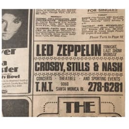 Concert Advertisement <br>1977.06.26 <br>Los Angeles, CA (Ad)