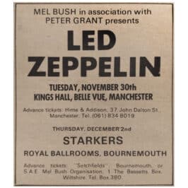 Concert Advertisement <br>1971.11.30 <br> Manchester, UK (Ad)