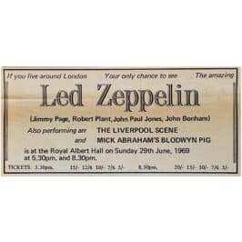 Concert Advertisement <br>1969.06.29 <br>London, UK (Ad)