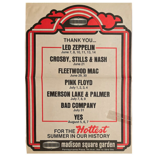 Concert Advertisement <br>1977.06 <br>New York, NY (Ad)