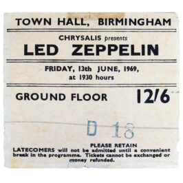 Concert Ticket <br>1969.06.13 <br>Birmingham, UK