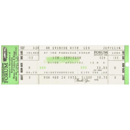 Concert Ticket <br>1975.03.24 <br>Los Angeles, CA