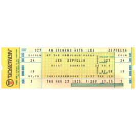 Concert Ticket <br>1975.03.27 <br>Los Angeles, CA