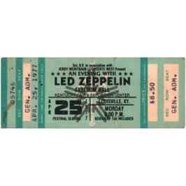 Concert Ticket <br>1977.04.25 <br>Louisville, KY (Copy)