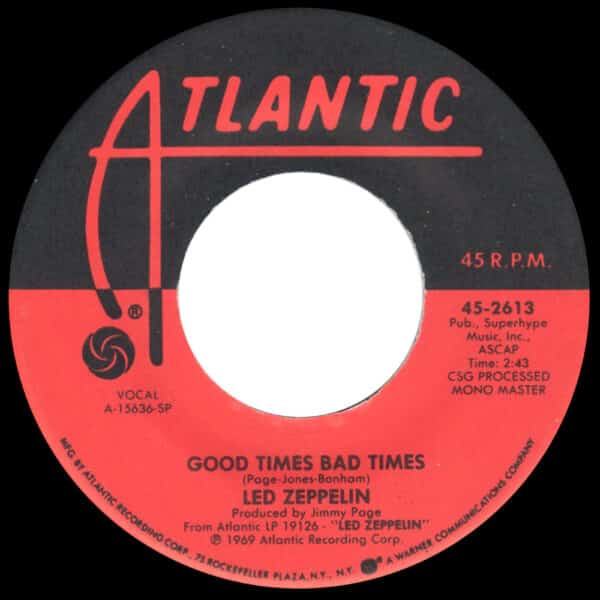 Single <br>Israel (45-2613) <br>Good Times Bad Times / Communication Breakdown (Promo #2)