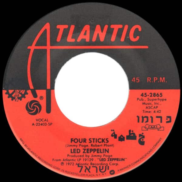 Single <br>Israel (45-2865) <br>Rock and Roll / Four Sticks (Promo #1) - Image 2
