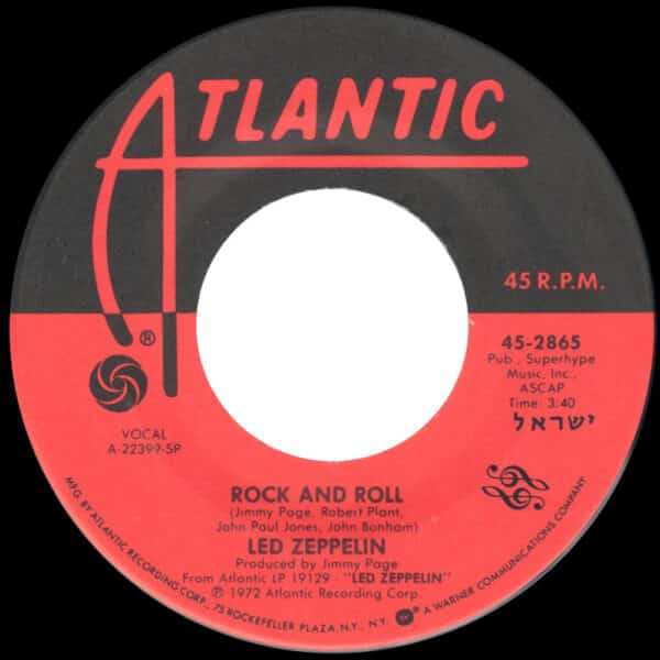 Single <br>Israel (45-2865) <br>Rock and Roll / Four Sticks (Promo #2)