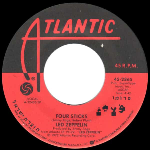 Single <br>Israel (45-2865) <br>Rock and Roll / Four Sticks (Promo #2) - Image 2