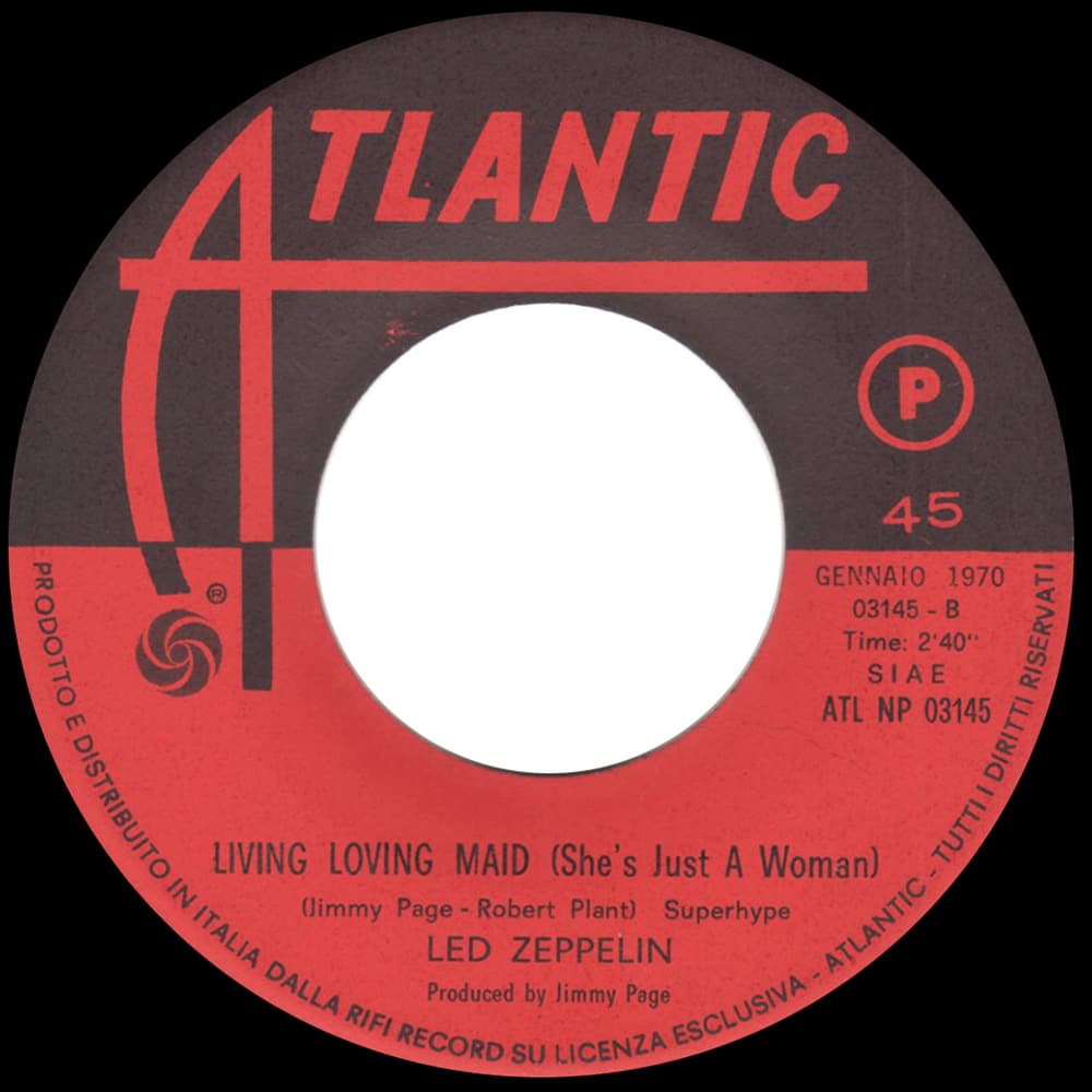 Single <br>Italy (ATL NP 03145) <br>Whole Lotta Love / Living Loving Maid (#7) - Image 4