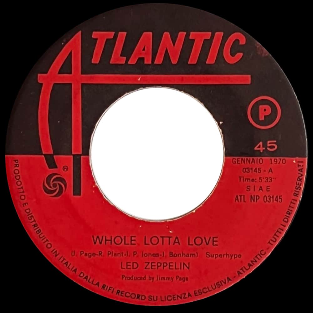 Single <br>Italy (ATL NP 03145) <br>Whole Lotta Love / Living Loving Maid (#8) - Image 3